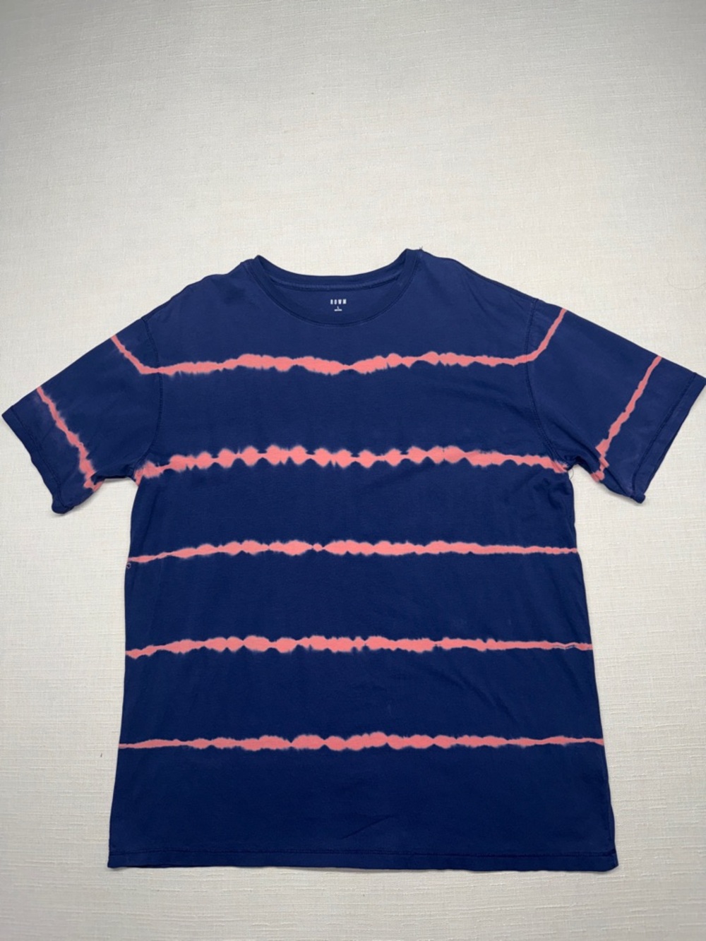 ROWM Navy Crew Neck Tee with Gold Print